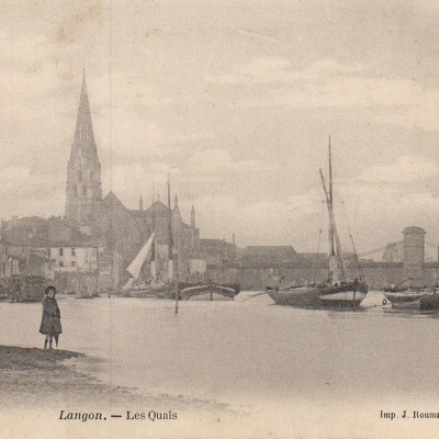 langon les quais gabarres voiles inondation enfants