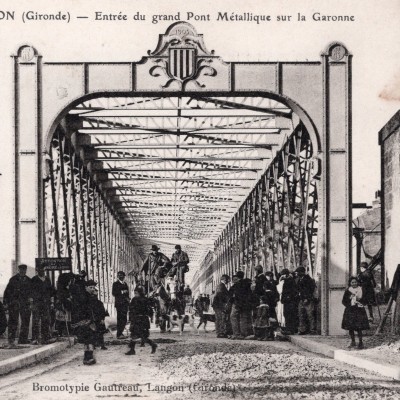 langon entre  e du grand pont mettaliquesur la garonne