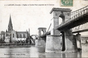 144 langon eglise et ancien pont suspendu