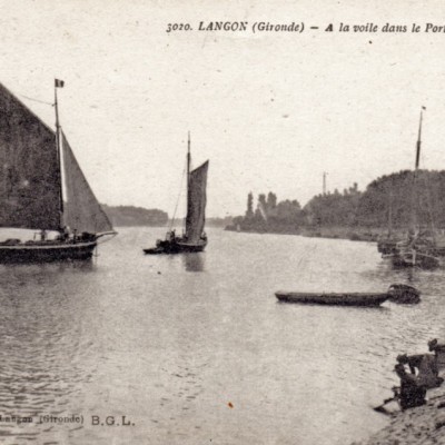 3020 langon gironde  a la voile dans le portt