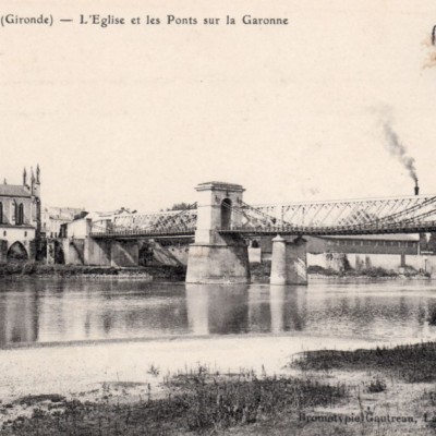 langon l eglise et les ponts sur la garonne