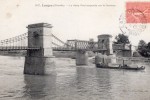 langon le vieux pont suspendu sur la garonne