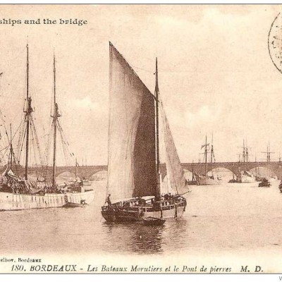 bordeaux les bateaux morutiers et le pont de pierre