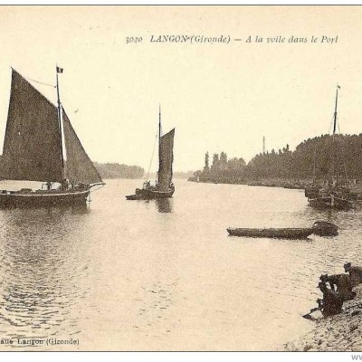 langon lavandieres dans le port