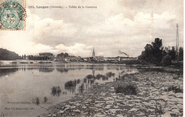 langon gironde  vall  e de la garonne vue de st macaire 1004 