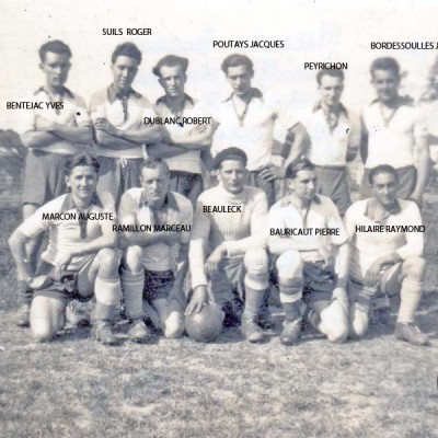 1945 foot avec les noms